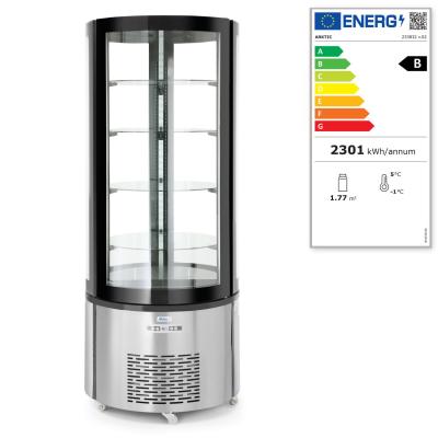 Chladicí vitrína, kulatá, Arktic, 360L, 230V/460W, ⌀680x(H)1755mm | 233832